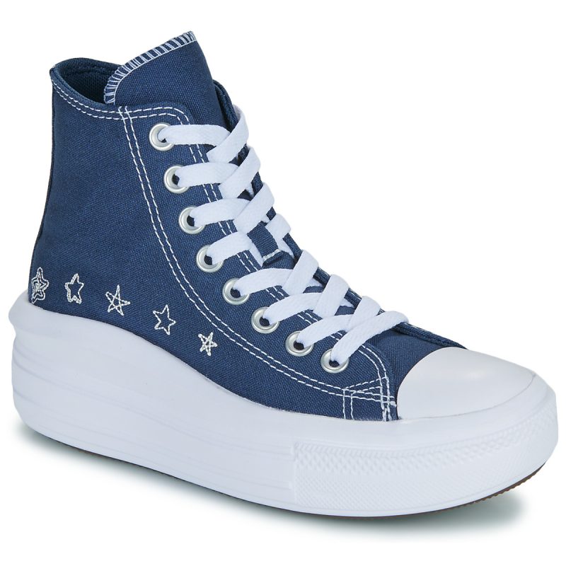 Scarpe bambini ragazza Converse  CHUCK TAYLOR ALL STAR MOVE  Blu Converse 194435665733