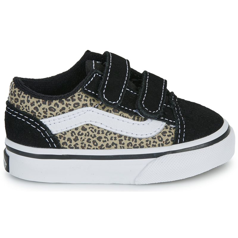 Vans Old Skool V LEOPARD Nero - Sneakers Bambina - 2