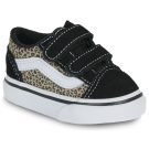 Vans Old Skool V LEOPARD Nero - Sneakers Bambina - 1
