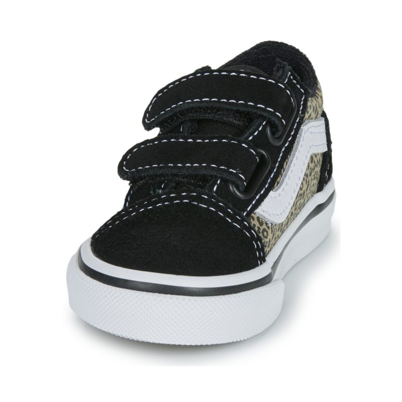 Vans Old Skool V LEOPARD Nero - Sneakers Bambina - 3