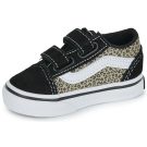 Vans Old Skool V LEOPARD Nero - Sneakers Bambina - 4