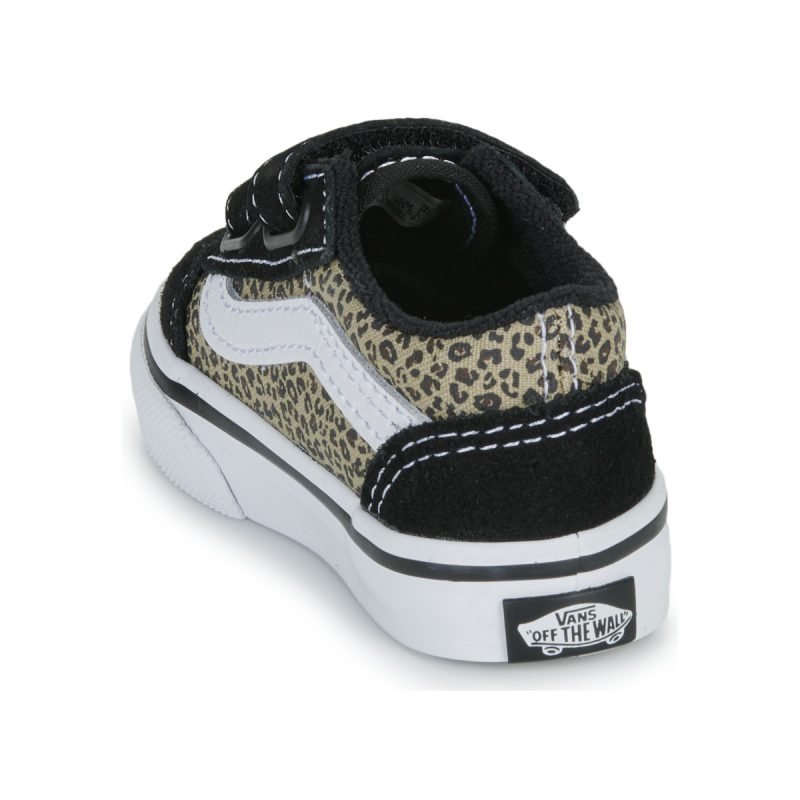 Vans Old Skool V LEOPARD Nero - Sneakers Bambina - 5