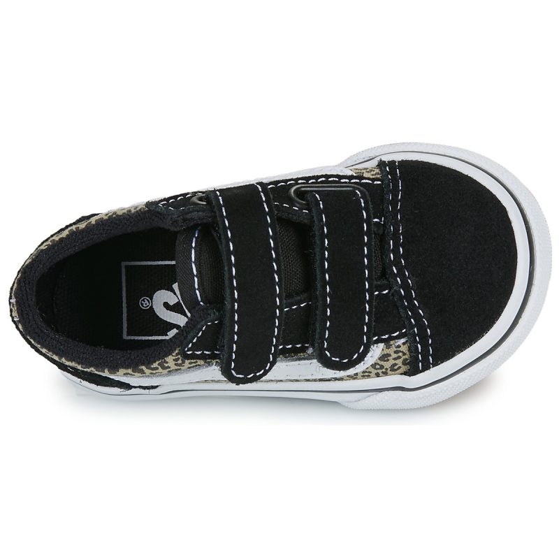 Vans Old Skool V LEOPARD Nero - Sneakers Bambina - 6