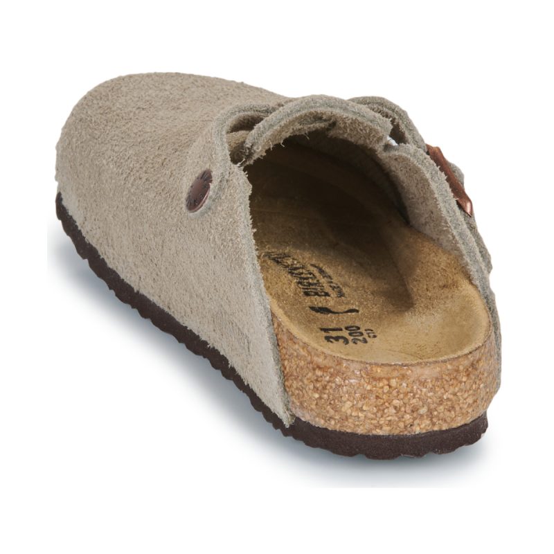 BIRKENSTOCK Boston Kids LEVE Taupe Suede / Taupe / Stretto Beige Zoccoli Bambino - 5
