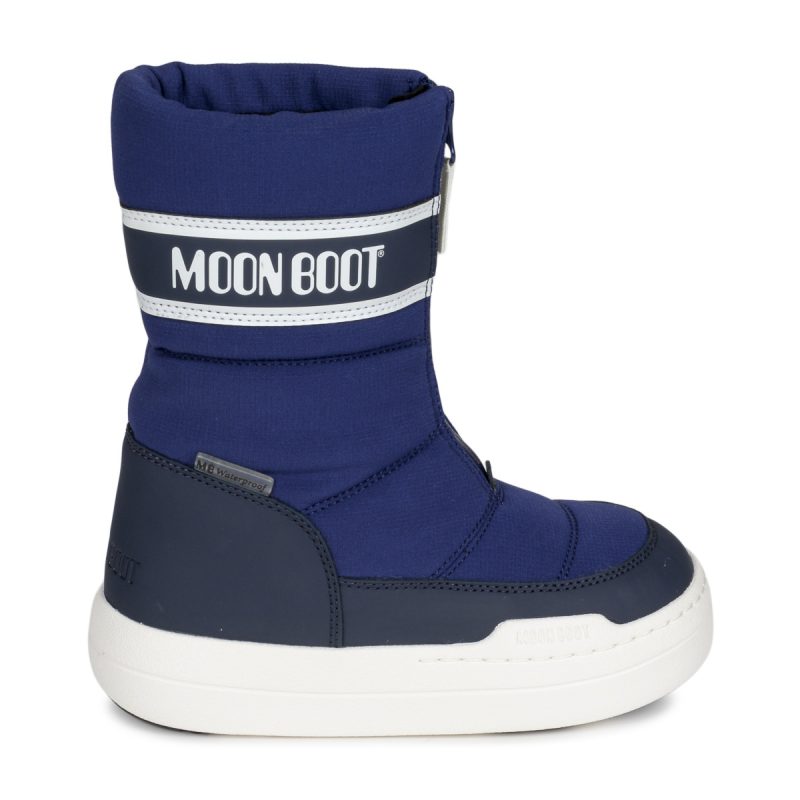 Moon Boot MB JR PARK ZIP HIGH WP Bleu Chaussures de neige Enfant - 2
