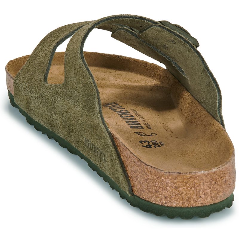 BIRKENSTOCK Arizona Suede / Timo / Regular Kaki Ciabatta Uomo - 5