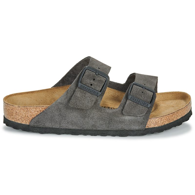 BIRKENSTOCK Arizona Suede / Velvet / Grigio / Regular Grigio Ciabatta Uomo - 2