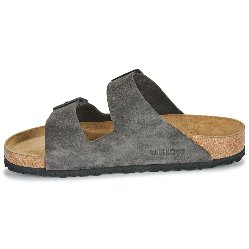 BIRKENSTOCK Arizona Suede / Velvet / Grigio / Regular Grigio Ciabatta Uomo - 4