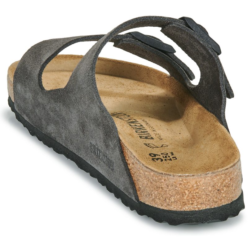 BIRKENSTOCK Arizona Suede / Velvet / Grigio / Regular Grigio Ciabatta Uomo - 5