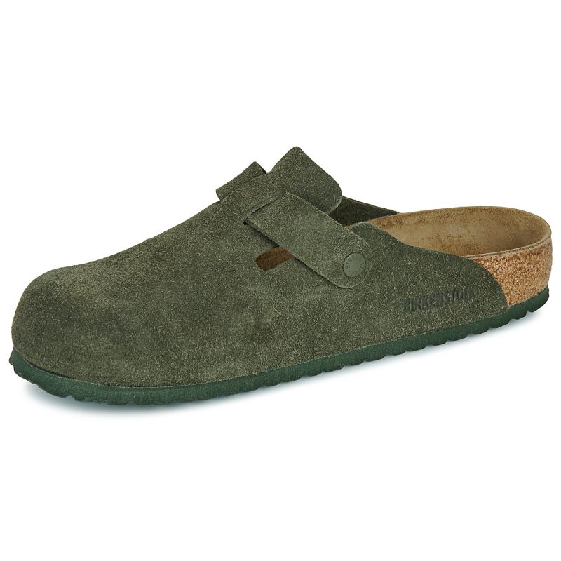 BIRKENSTOCK Boston Suede / Timo / Regular Kaki Zoccoli Uomo - 4