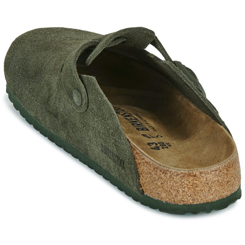 BIRKENSTOCK Boston Suede / Timo / Regular Kaki Zoccoli Uomo - 5