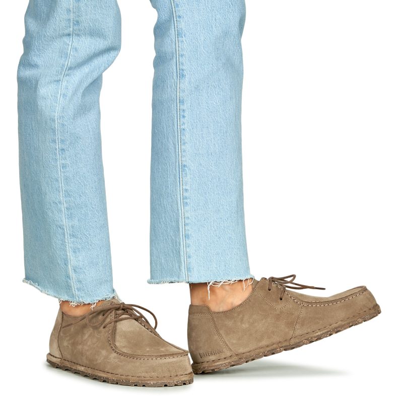 BIRKENSTOCK Utti Lace Suede / Solid / Grey / Taupe / Regular Grey Derby para hombre - 8