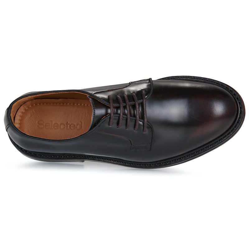 Selected  SLHCARTER LEATHER BLUCHER  Marrone -  Derby Uomo - 6