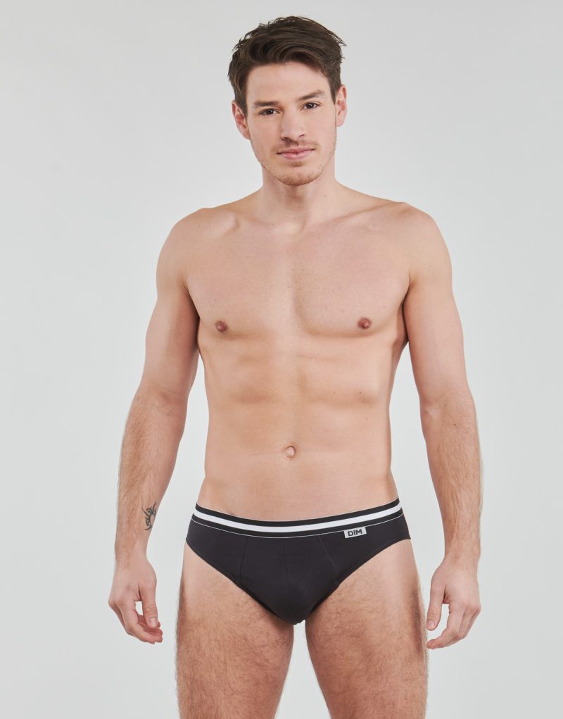 DIM ECODIM X4 Schwarze Herren-Slips - Gr&ouml;&szlig;e 2