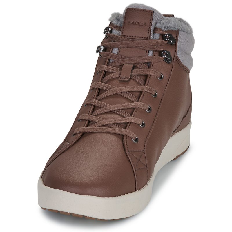 Saola BERGEN WARM Braune Herren-Sneaker mit hohem Schaft - Gr&ouml;&szlig;e 3