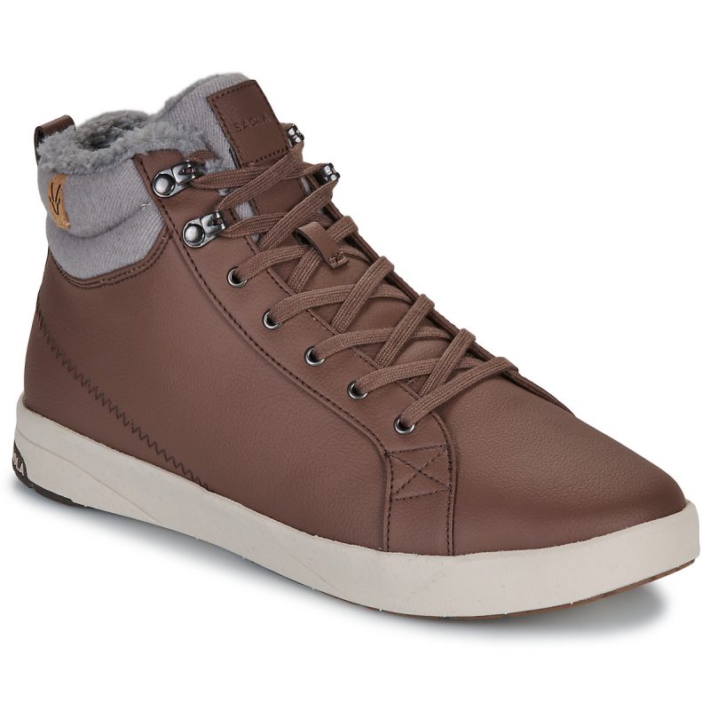 Saola BERGEN WARM Braune Herren-Sneaker mit hohem Schaft - Gr&ouml;&szlig;e 1
