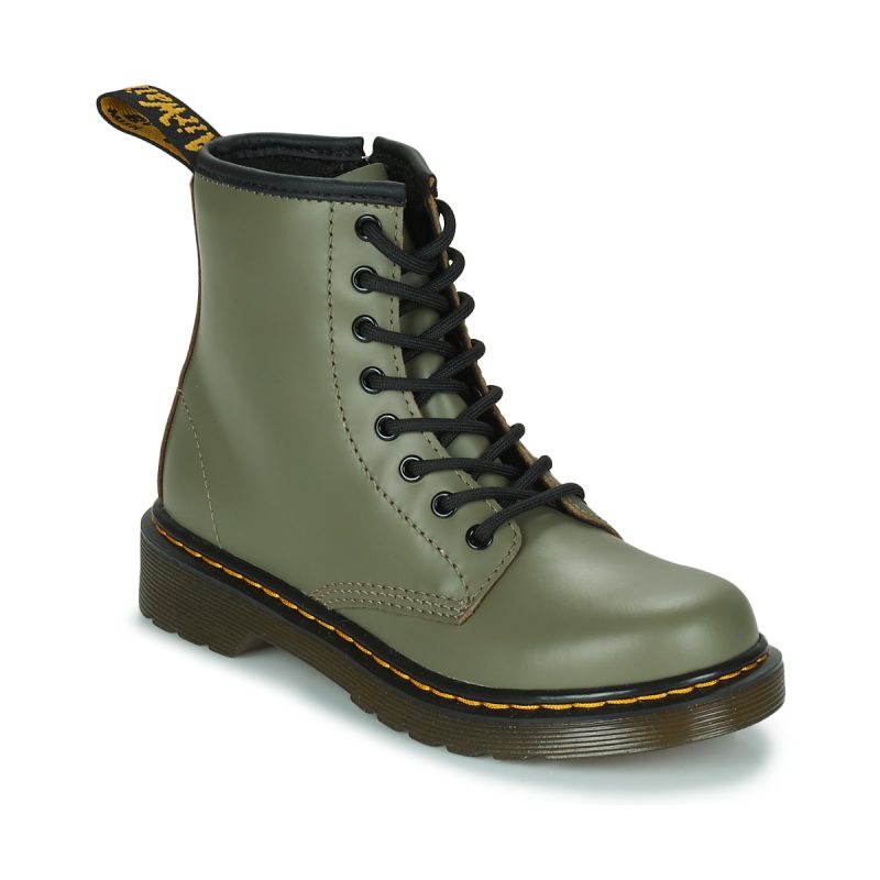 Stivaletti bambini ragazzo Dr. Martens  1460 Jr Romario  Kaki Dr. Martens