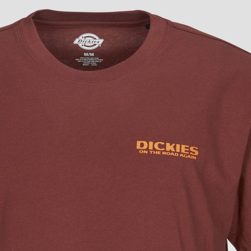 T-shirt Dickies BURNS TEE SS ANDORRA Bordeaux T-shirt maniche corte Uomo - 7
