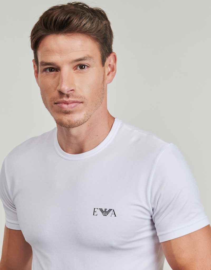 T-shirt Emporio Armani 2-PACK CREW NECK T-SHIRT AF14131 Bianco T-shirt maniche corte Uomo - 5