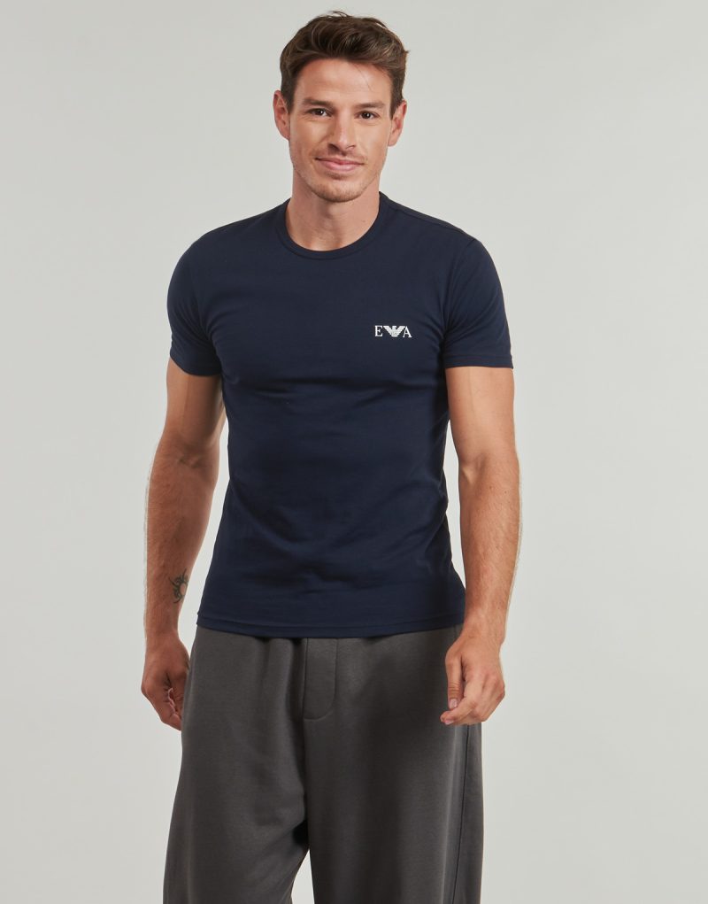 T-shirt Emporio Armani 2-PACK CREW NECK T-SHIRT AF14131 Marine T-shirt maniche corte Uomo - 2