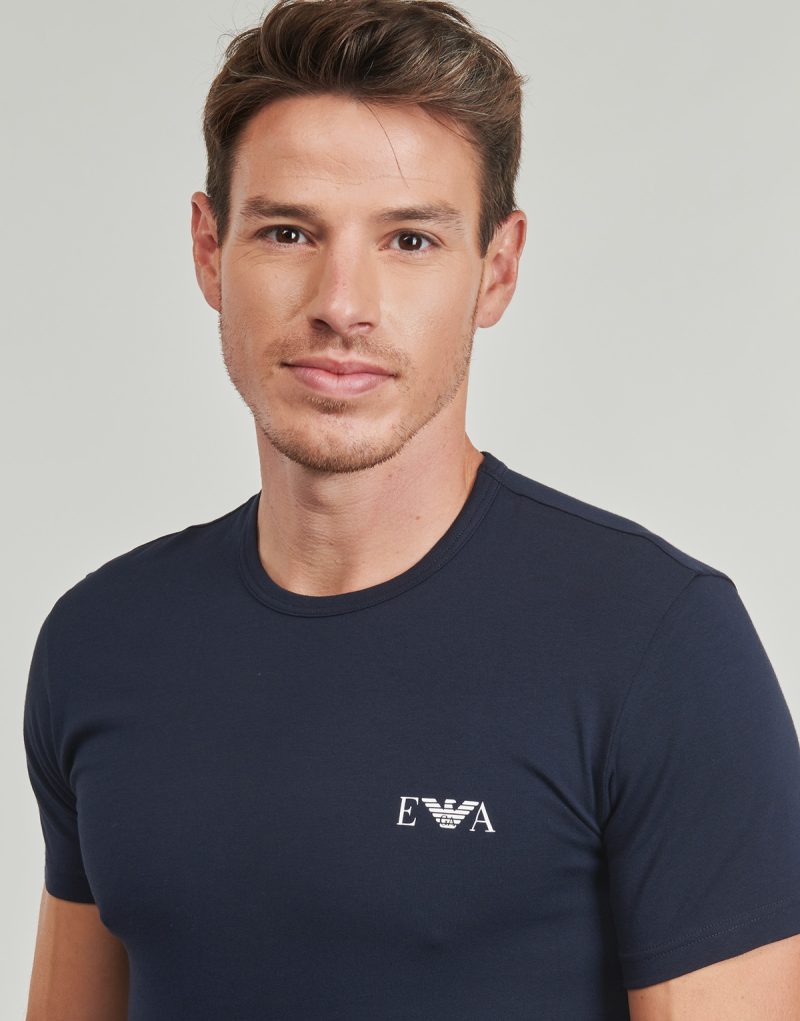 T-shirt Emporio Armani 2-PACK CREW NECK T-SHIRT AF14131 Marine T-shirt maniche corte Uomo - 5