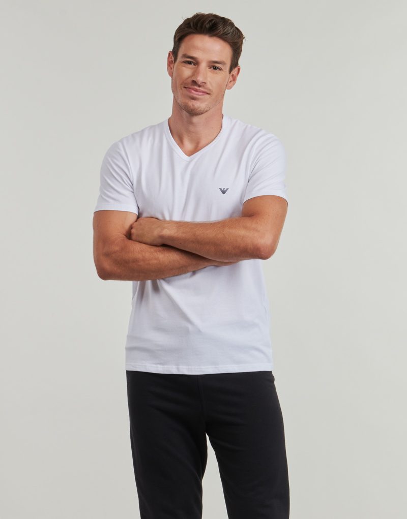 T-Shirt Emporio Armani 2-PACK CREW NECK T-SHIRT AF14132 Wei&szlig; T-Shirt kurze &Auml;rmel Mann - 2