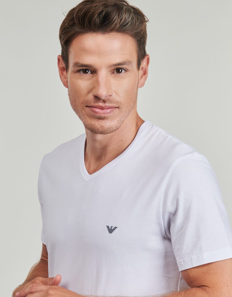 T-shirt Emporio Armani 2-PACK CREW NECK T-SHIRT AF14132 Bianco T-shirt maniche corte Uomo - 5