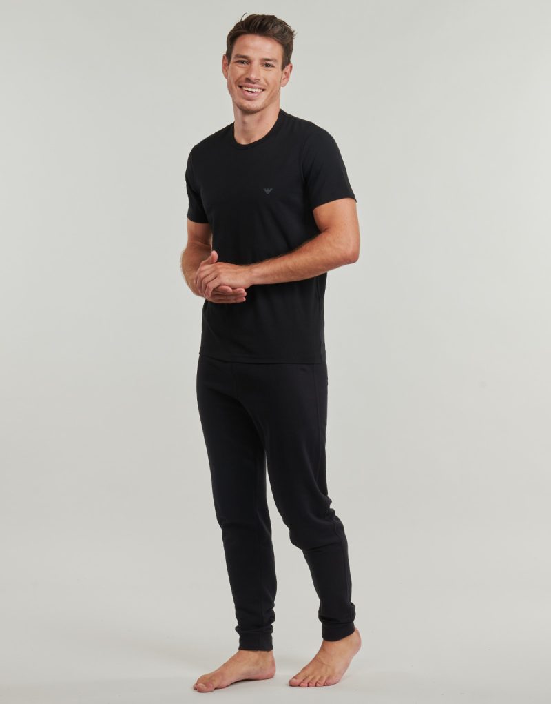 T-shirt Emporio Armani 2-PACK CREW NECK T-SHIRT AF14132 Nero T-shirt maniche corte Uomo - 3