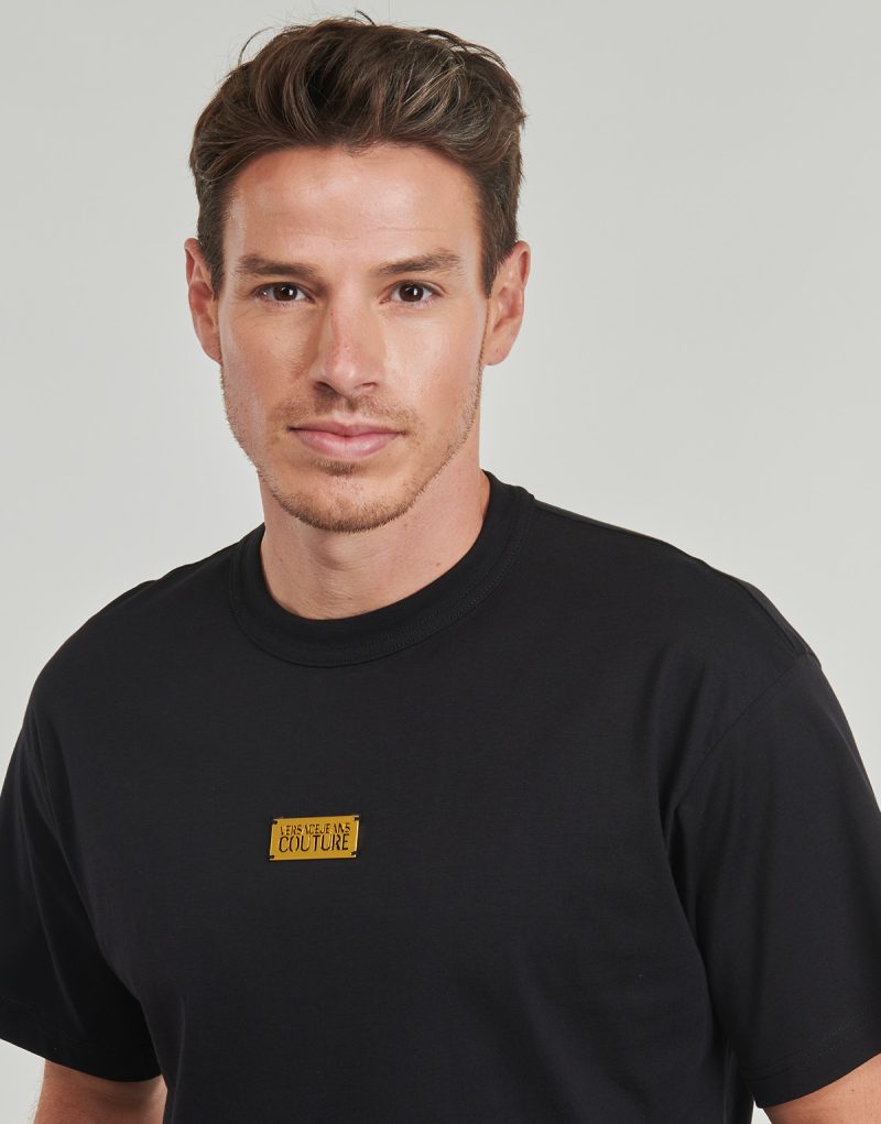 T-shirt Versace Jeans Couture 79GAHT08 Nero T-shirt maniche corte Uomo - 5