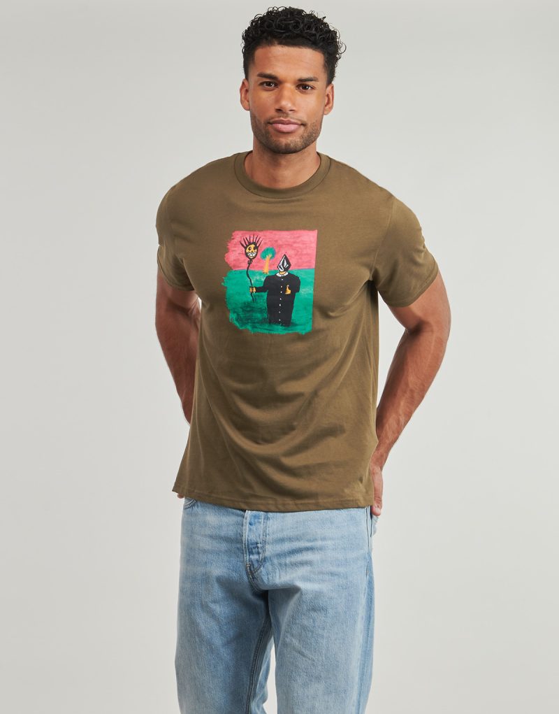 T-shirt Volcom ISSAM BSC SST Marrone T-shirt maniche corte Uomo - 2