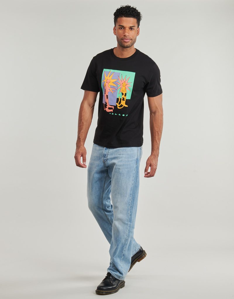 T-shirt Volcom LONGO CATS BSC SST Nero T-shirt maniche corte Uomo - 3
