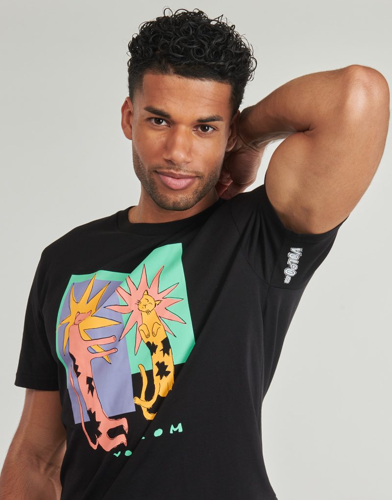 T-shirt Volcom LONGO CATS BSC SST Nero T-shirt maniche corte Uomo - 5