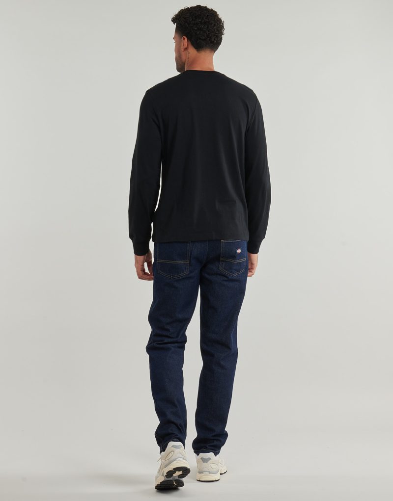 T-shirts a maniche lunghe Guess LS CN REG PKT TEE Nero T-shirts a maniche lunghe Uomo - 4