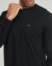 T-shirts a maniche lunghe Guess LS CN REG PKT TEE Nero T-shirts a maniche lunghe Uomo - 5