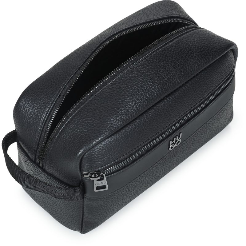 da toilette Uomo HUGO Quantic_Washbag Nero Trousse da toilette Uomo - 3