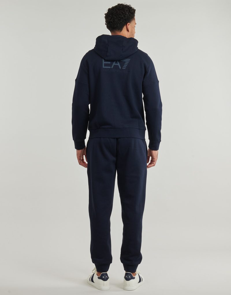 Tuta Emporio Armani EA7 TRAIN VISIBILITY M T-SUIT HOODIE FZ CH BR - TRAIN VISIBILITY M T Blu Tuta Uomo - 4