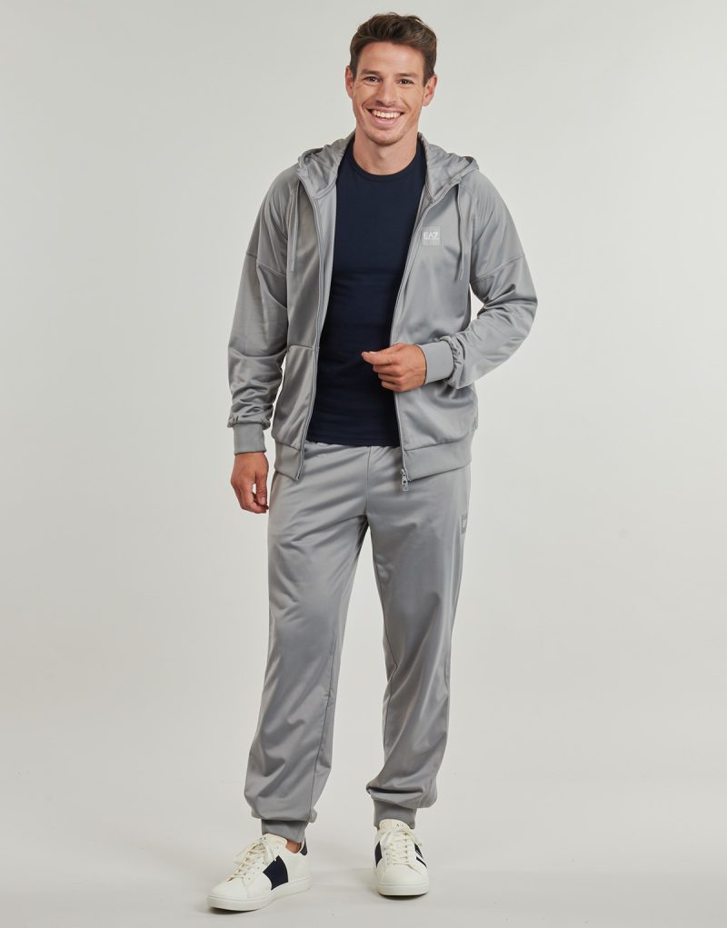 Tuta  Emporio Armani EA7  TRAIN VISIBILITY M T-SUIT HOODIE FZ CH PL - TRAIN VISIBILITY M T  Grigio -  Tuta Uomo - 2
