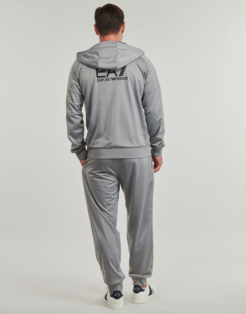 Tuta  Emporio Armani EA7  TRAIN VISIBILITY M T-SUIT HOODIE FZ CH PL - TRAIN VISIBILITY M T  Grigio -  Tuta Uomo - 4