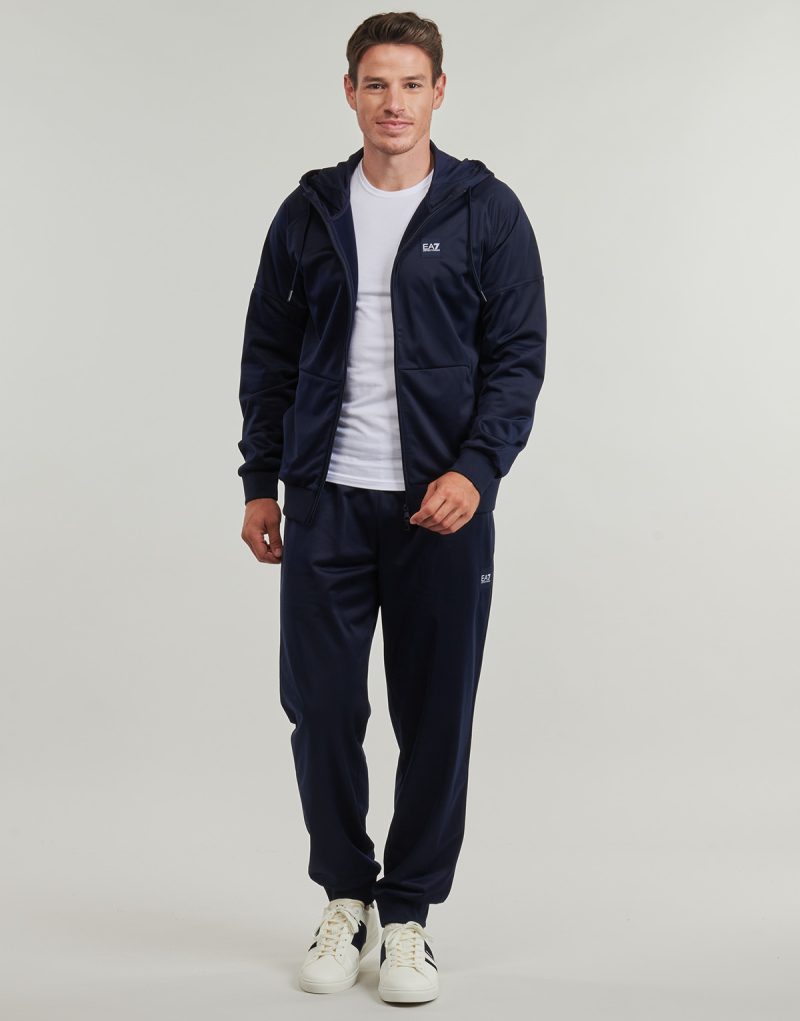 Tuta  Emporio Armani EA7  TRAIN VISIBILITY M T-SUIT HOODIE FZ CH PL - TRAIN VISIBILITY M T  Blu -  Tuta Uomo - 2