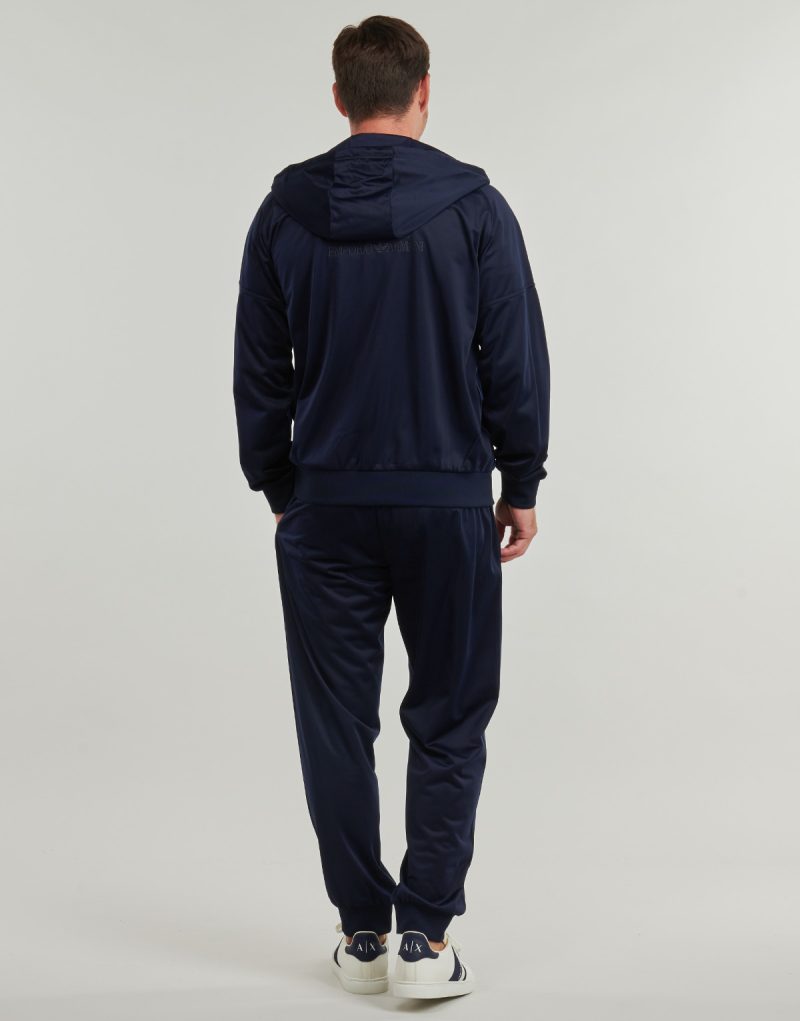 Tuta  Emporio Armani EA7  TRAIN VISIBILITY M T-SUIT HOODIE FZ CH PL - TRAIN VISIBILITY M T  Blu -  Tuta Uomo - 4