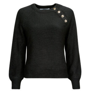 Maglione  Only  ONLEMMA LS BUTTON ONECK KNT  Nero -  Maglioni Donna