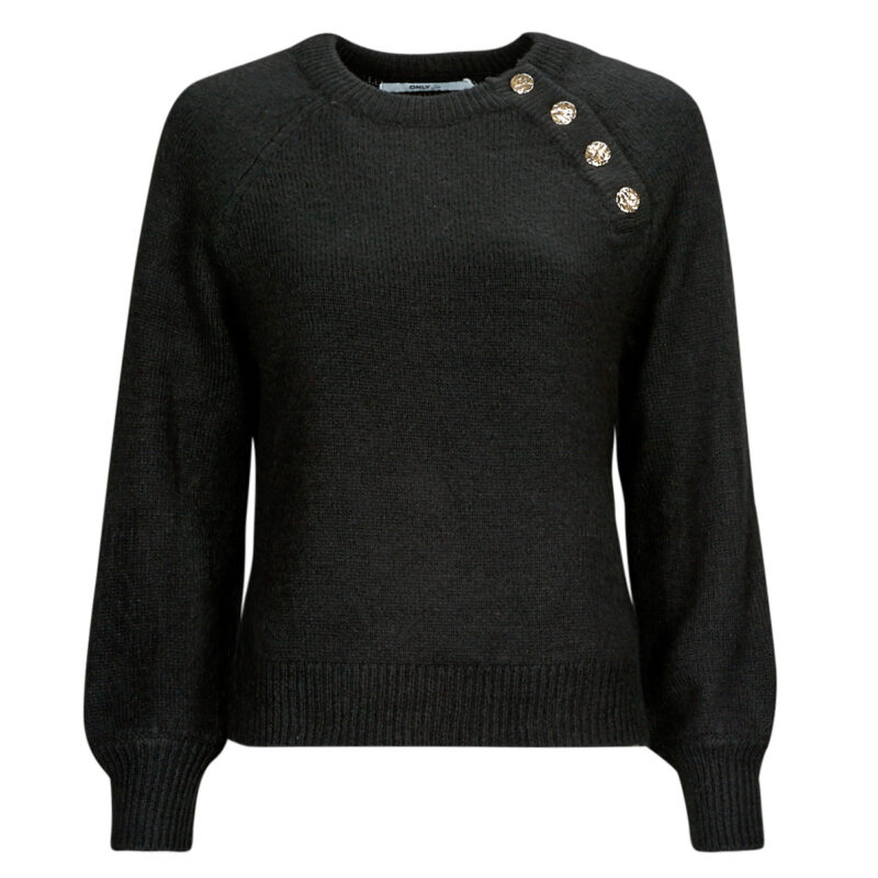 Maglione  Only  ONLEMMA LS BUTTON ONECK KNT  Nero -  Maglioni Donna - 1