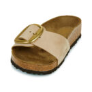 Chaussons femme BIRKENSTOCK Madrid Big Buckle Nubuck / Sandcastle / Beige classique - Pointure 3