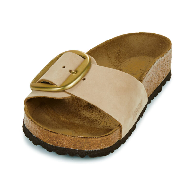 Chaussons femme BIRKENSTOCK Madrid Big Buckle Nubuck / Sandcastle / Beige classique - Pointure 3