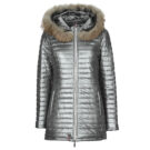 Piumino Oakwood BRIDGET METAL (raccoon fur) Argento Piumini Donna - 1