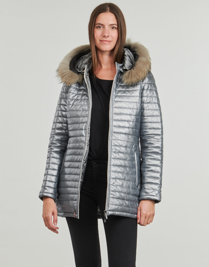 Piumino Oakwood BRIDGET METAL (raccoon fur) Argento Piumini Donna - 2