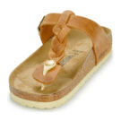 BIRKENSTOCK Gizeh Braided Cuir / Huil&eacute; / Cognac / Sangle Marron Fine Sandales Plates Femme - 3