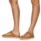 BIRKENSTOCK Gizeh Braided Cuir / Huil&eacute; / Cognac / Sangle Marron Fine Sandales Plates Femme - 8