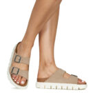 Pantoufles Papillio Arizona Chunky LEVE Warm Sand Beige pour femmes - 8