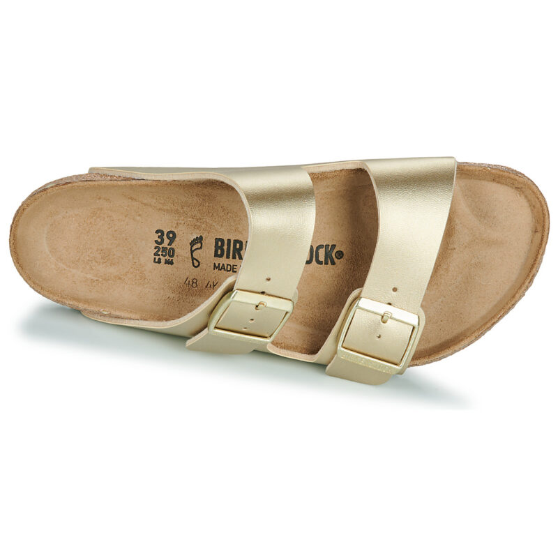 BIRKENSTOCK Arizona Birko-flor / Gold / Regular Gold Damen-Hausschuh - 6